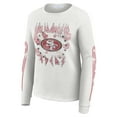 thumbnail image 2 of Women's WEAR by Erin Andrews  White San Francisco 49ers Graphic Waffle Long-Sleeve T-Shirt, 2 of 4