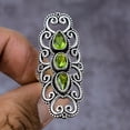 thumbnail image 2 of Natural Peridot Gemstone Handmade 925 Sterling Silver Gift Ring Size 7.5, 2 of 4