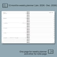 thumbnail image 3 of POPRUN 2026 Weekly Planner Notebook (Jan-Dec), Large Size 8.5'' x 10.5'' - Agenda 2026 Appointment Book with Spiral Soft Cover, Plastic Ruler, Inner Pocket, 100 GSM - Lilac, 3 of 6