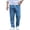 Light Blue, variant on MexChoioe Mens Straight Leg Jean Pants Drawstring Elastic Waist Loose Casual Trousers for Fall Winter