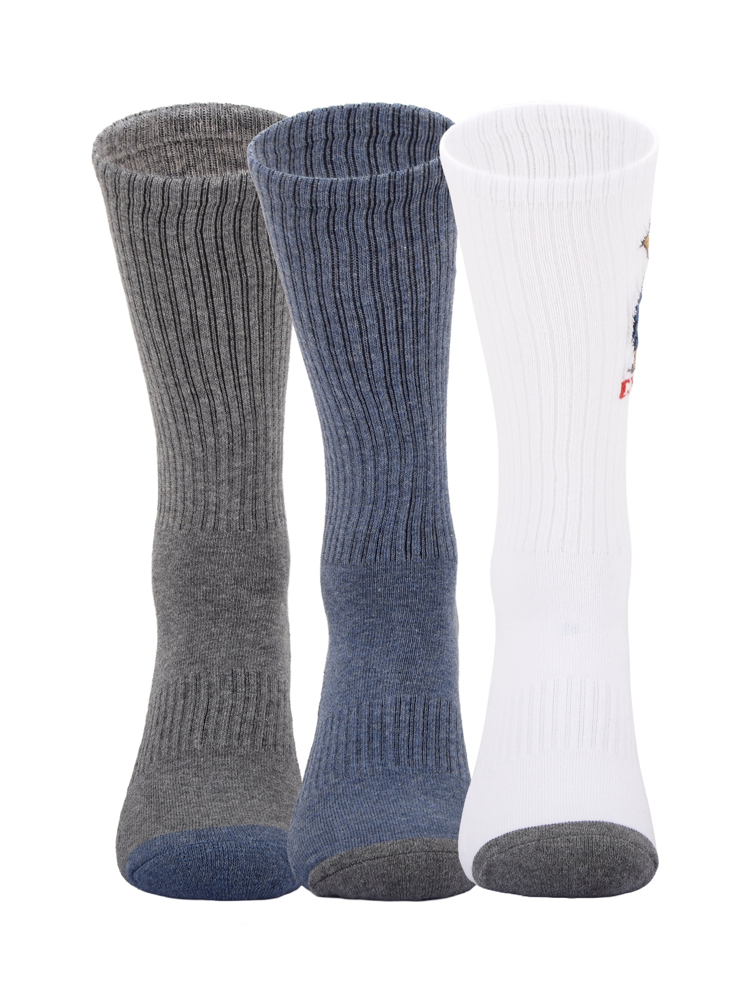 Chaps Embroidery Athletic Crews 3-Pack Men's Sock Size 10-13