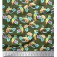 thumbnail image 1 of Soimoi Green Velvet Fabric Cookies & Cupcake Food Print Fabric by the Yard 58 Inch Wide, 1 of 3