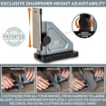 thumbnail image 4 of PATENTED ORIGINAL ADJUSTABLE ROLLING KNIFE SHARPENER KIT: Adjustable Height, 30 Angle Options, 5 Removeable Whetstone Plates, Leather Strop with Travel Case - Kitchen Knife Sharpener, 4 of 4