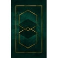 thumbnail image 2 of Luxury Emerald Green Gold Geometric Area Rug Golden Lines On Blue Background Outdoor Indoor Washable Rug For Floor Mat Indoor Throw Rugs Soft Mats For Bedroom Living Room Kids Room, 2 of 7