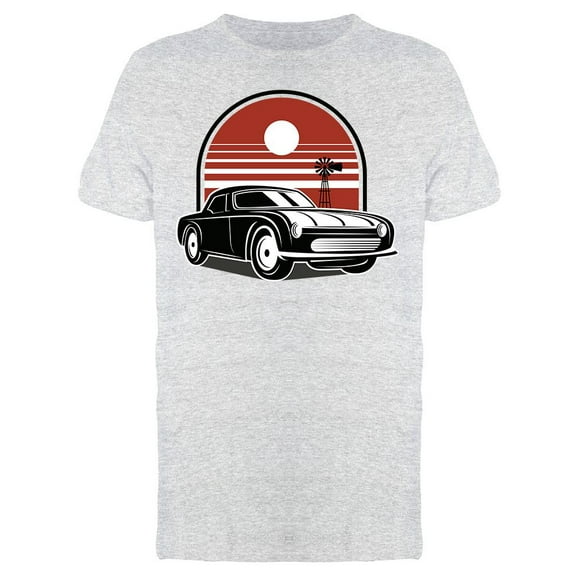 Retro Car With Sunset T-Shirt Men -Image by Shutterstock, Male 3X-Large