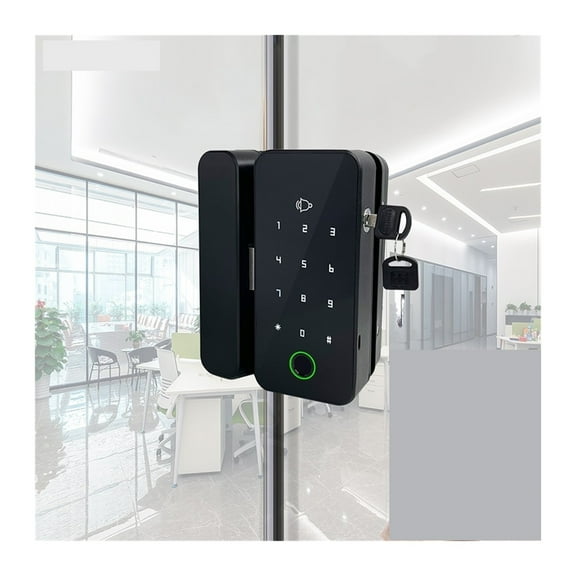 Smart Glass Door Biometric Fingerprint Lock RFID IC Card Code Office Electric Lock Sliding Door ,Easy to Install
