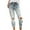 *1-Light Blue, variant on CENGNIAN Women's Vintage Slimming Ripped Jeans,Womens Washed Destroyed Trousers,Butt Lift Streetwear Denim Pants For Ladies,Black,Size XL