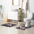thumbnail image 6 of Yayeee Bath Rugs for Bathroom Floor Set of 2 Non Slip Fluffy Soft Absorbent Mat, Pink Record, 6 of 7