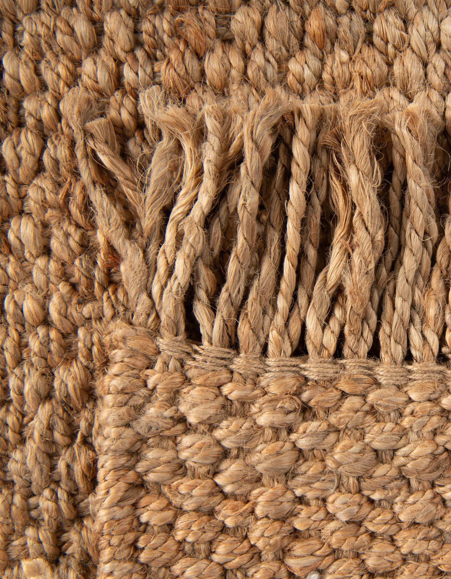Unique Loom Chunky Jute Collection Area Rug (5' 1" x 8' Rectangle Natural)
