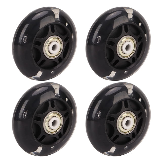 Inline Skate Flash Wheel, Skate Wheels 4PCS Black For Skating