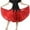 Red, variant on XIAOCHA Women's High Waist Flared Dance Skirt Shiny Faux Leather A Line Ballroom Latin Skirt
