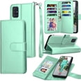 thumbnail image 1 of Galaxy A71 5G Case, [5G Version] Galaxy A71 Wallet Case, Tekcoo Luxury PU Leather Cash Credit Card Slots Holder Carrying Folio Flip Cover [Detachable Magnetic Hard Case] for Samsung A71 [Turquoise], 1 of 6