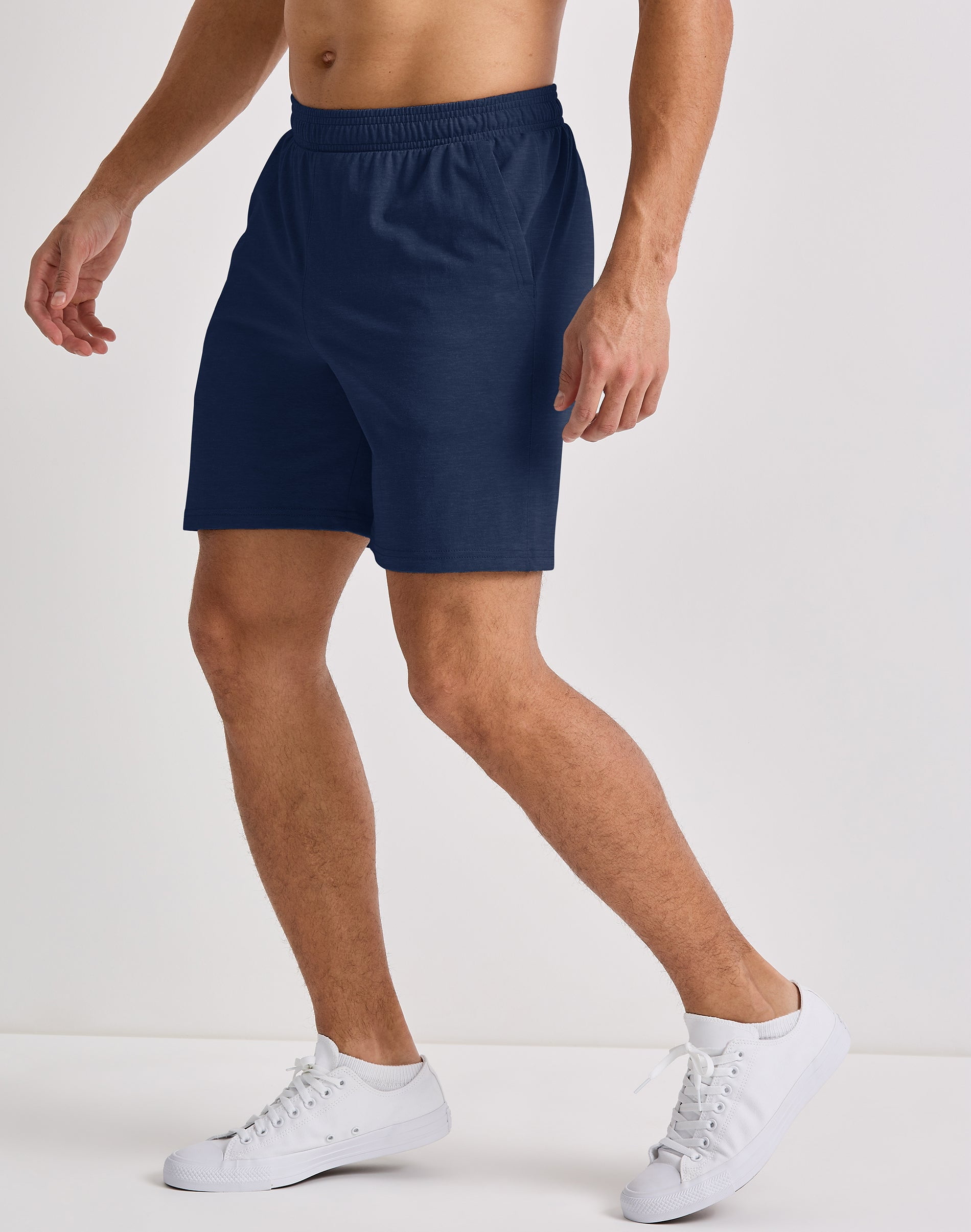Hanes Originals Jersey Shorts Men's Tri-Blend Pull-On Elastic Waistband Pockets 7 inseam