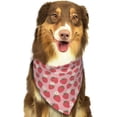 thumbnail image 6 of Rateoe Strawberry And Flowers Drawing Dog Bandanas Washable Cotton Triangle Cat Scarfs ,Pet Scarf for Small Medium Large Dogs and Cats, 6 of 6