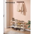 thumbnail image 2 of Estante para zapatos SONGMICS, 3 niveles, metal, 16 a 20 pares, color blanco perla, 2 of 6