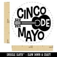 thumbnail image 2 of Cinco De Mayo Spanish Guitar Self-Inking Rubber Stamp Ink Stamper - Sky Blue Ink - Medium 1 Inch, 2 of 7