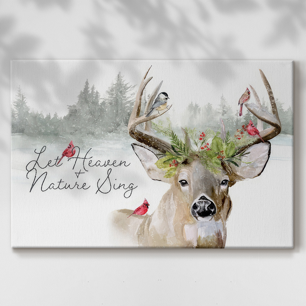 Holiday Deer Collection A- Gallery Wrapped Canvas