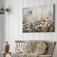 thumbnail image 4 of 2D Flat, 1pc Patriotic Americana July 4th Sunflowers& Flag Canvas Art, Wooden Frame, Summer Wall Decor for Living Room, Bedroom, Office, Ready to Hang, Ideal Independence Day& Housewarming Gift, 4 of 7