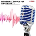 thumbnail image 2 of 5Core Vintage Microphone Classic Dynamic Professional XLR Studio Retro Style Mic BLUE, 2 of 12