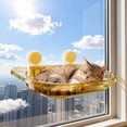 thumbnail image 5 of Cat Window Perch, Transparent Suction Cup Hanging Bed with Panoramic View, Space-Saving Indoor Cat Shelf for Sunny Window & Balcony Light Gray, 5 of 8