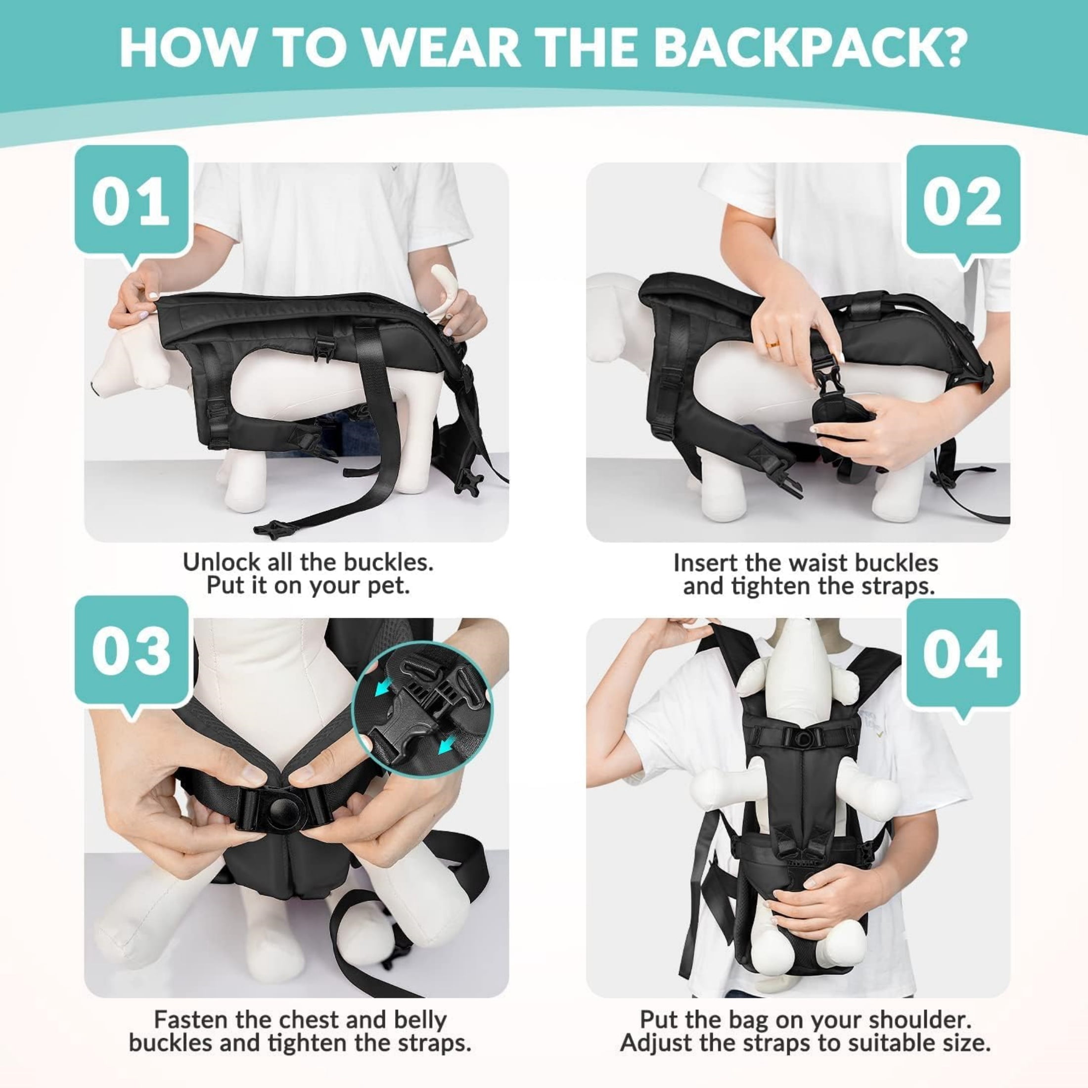 Newborn Brand Pet Front Dog Carrier Backpacks Adjustable For Hiking Cycling