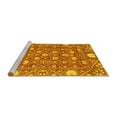 thumbnail image 2 of Ahgly Company Machine Washable Indoor Rectangle Abstract Yellow Modern Area Rugs, 3' x 5', 2 of 4