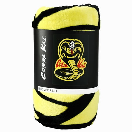 Cobra Kai TV Series Snake Symbol Digital Print Black Throw Blanket