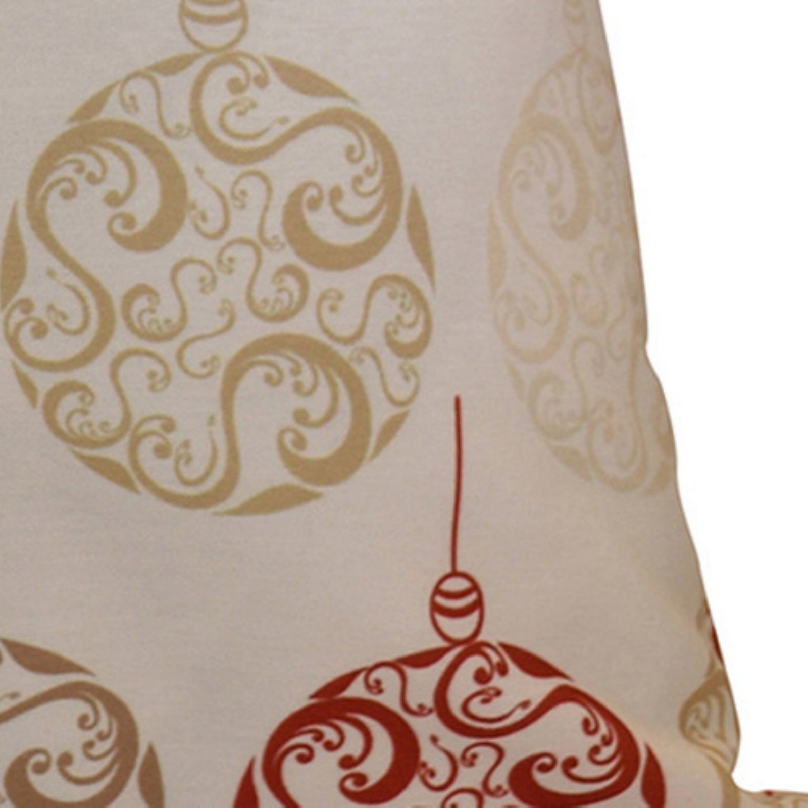 Simply Daisy Holiday Wishes Painterly Bulbs Print Outdoor Pillow