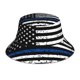 thumbnail image 1 of Fotbe Thin Blue Line Flag Sombrero Tipo Pescador con Estampado – Sombrero de Sol de Algodón de Moda para Playa, Golf, Pesca, 1 of 6
