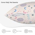 thumbnail image 5 of Velvet Decorative Throw Pillow Covers Set of 2, Soft Square Cushion Cover with Invisible Zipper Space Astronomy Spaceships Doodles Printing, 18"x18", 5 of 7