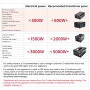 LVYUAN 800 Watt Voltage Transformer Converter Step Up/Down 110V 120V to 220V 240V and 220V 240V to 110V 120V