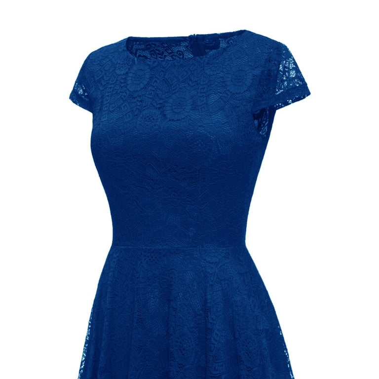 Savanna Fit and Flare Dress in Royal Blue