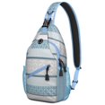 thumbnail image 1 of Geometric Nordic Style Sling Backpack Lightweight Travel Crossbody Bag with Layered Storage for Hiking and Commuting, 1 of 3
