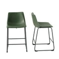 thumbnail image 3 of River Street Designs Faux Leather Bar Stool, Green, Set of 2, 3 of 10
