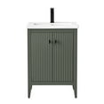 thumbnail image 5 of Vanity Art 24" Double Door Bathroom Vanity with Sink, Freestanding Storage Cabinet with Ceramic Top, and Removable Shelve, 5 of 8