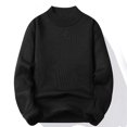 thumbnail image 1 of Chandail Tricoté à Col Roulé Basique Ajusté Décontracté pour Hommes, Col Montant, chandail-Over à Double Col, Automne Hiver, 1 of 6