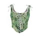 thumbnail image 2 of Camisola moldeadora de cintura con encaje y lazo sin espalda con estampado de flores para mujer, top de poliéster, 2 of 8