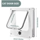 thumbnail image 1 of Puerta para gatos, puerta magnética de 4 vías para mascotas para gatos y perros peque?os, fácil de instalar, puerta corrediza manual para mascotas en la pared/madera/puerta UPVC (blanco, M) LingWen 8390606983534, 1 of 1