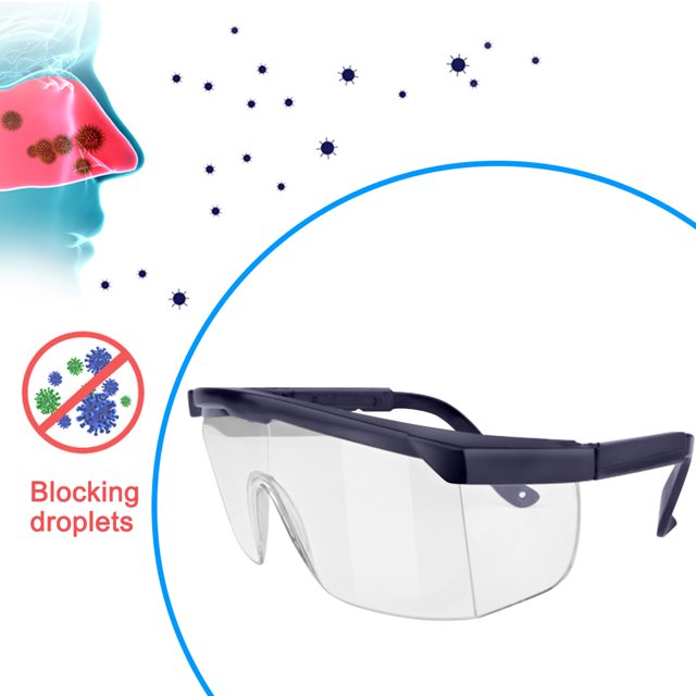 Protective Goggles, Shooting Ranges Anti-scratch Coating Anti-Fog Goggles Shock-proof Transparent Clear Lens with Anti-Fog Goggles for Polishing for Experiment bright black,sand