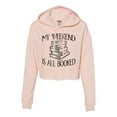 thumbnail image 1 of Womens My Weekend Is All Booked Funny Book Reading Lover Cropped Hooded Sweatshirt, 1 of 1