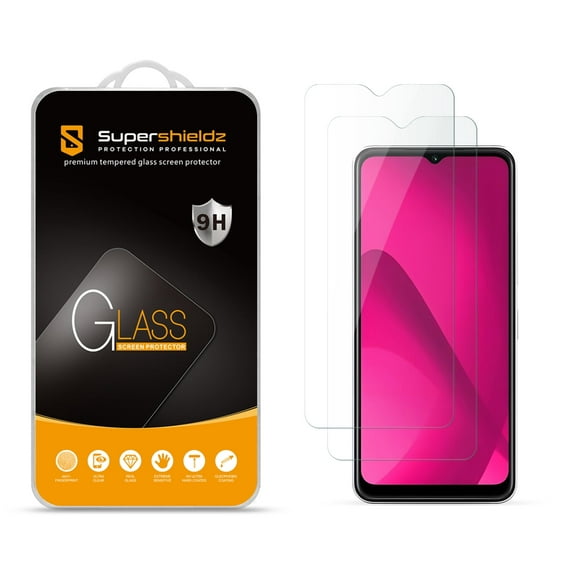 (2 Pack) Supershieldz Designed for T-Mobile Revvl 8 Tempered Glass Screen Protector, Anti Scratch, Bubble Free
