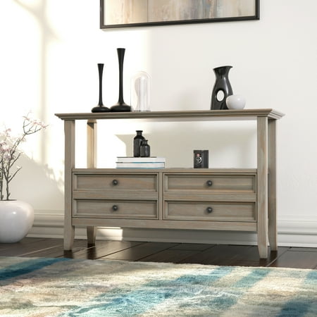 Simpli Home - Amherst Console Sofa Table - Distressed Grey