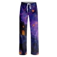 thumbnail image 4 of Satingcolo Halloween Pajamas Women Stretch Lounge Pants Comfy Pjs Sleep Bottoms Soft Pajama Pants Cute Trousers Loose Palazzo, 4 of 5