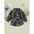 thumbnail image 4 of Meihuid Kids Boys Shirts Western Style Print Long Sleeve Toddler Clothes Tops, 4 of 9