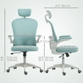 thumbnail image 3 of Vinsetto Mesh Office Chair with 4D Lumbar Support, Adjust Headrest, Green, 3 of 10