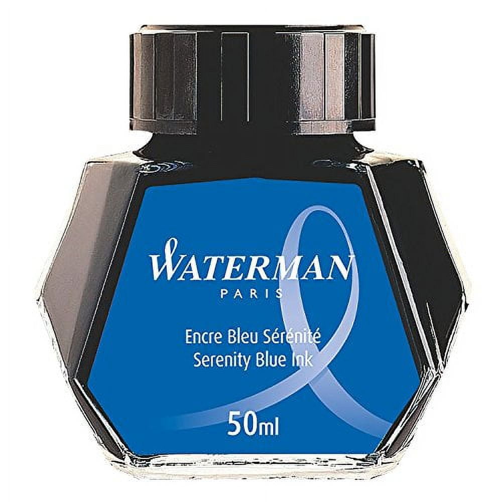 Waterman 50 ml Bottled Liquid Fountain Pen Ink, Serenity Blue