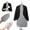 Gray, variant on Steamer Board for Clothes - 35"x17.5" Steamer Board with Ironing Glove, Over Door Foldable Steam Stand, 360? Rotatable Hook, Garment Steamer Rack for Steaming & Ironing