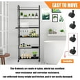 thumbnail image 3 of in Slim Rolling Storage Cart Mobile Shelving Unit with Wheels Metal Wire Storage Shelving Rack with Baskets for Kitchen Bathroom Office Laundry Narrow Piaces, 3 of 9