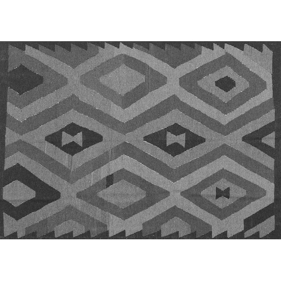 Ahgly Company Indoor Rectangle Southwestern Gray Country Area Rugs, 5' x 8'