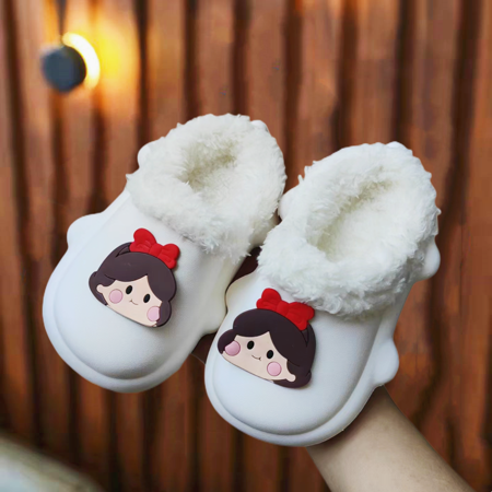 

Boys Girls Slippers Plush Anti-Slip Indoor Shoes Winter New